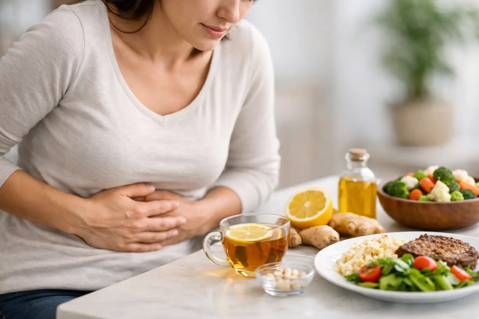 Bauchschmerzen nach dem Essen lindern
